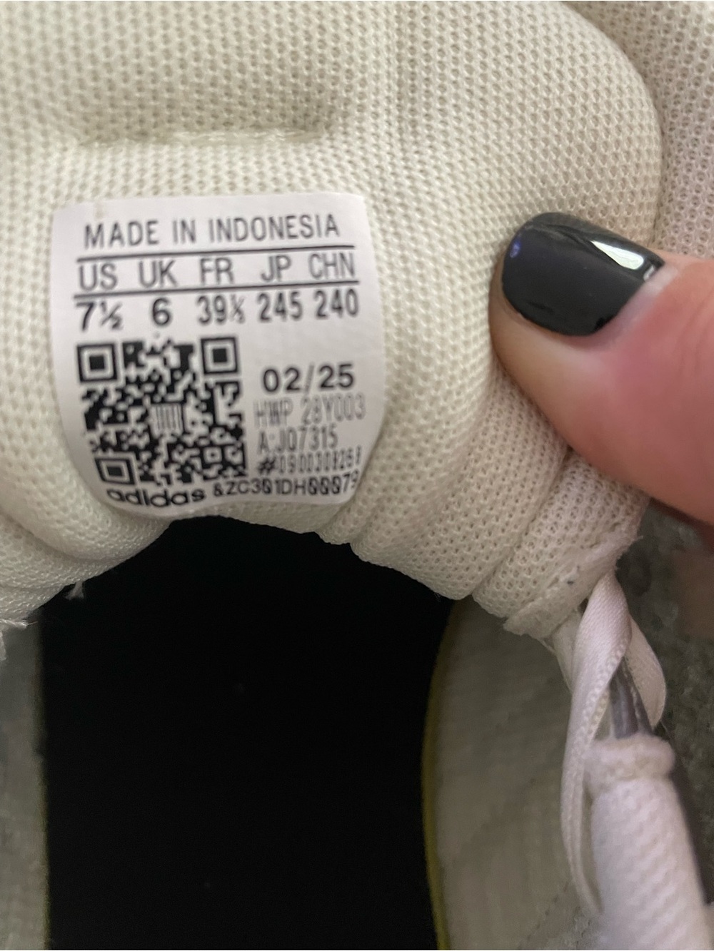 adidas Women's Silver Sneakers with White Stripes. Ribbon laces. - Picture 2 of 4